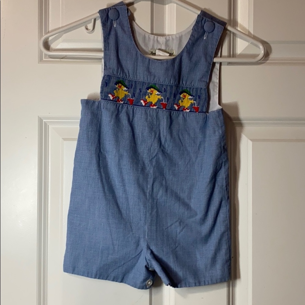 Boys smock.   Super cute duck detail.